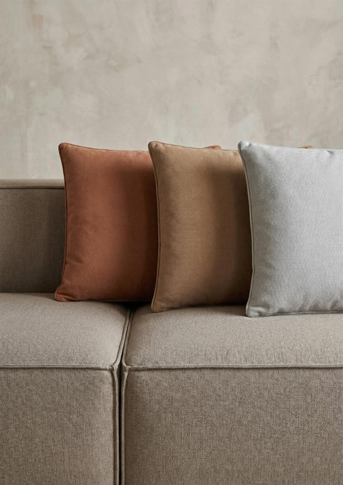 Mary, Cushion cover, L50xW50cm, Taupe (mullvad)/Dark taupe/Light taupe