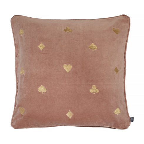 Aces, Cushion Cover, H50xW50cm, Dirty Pink, Piping
