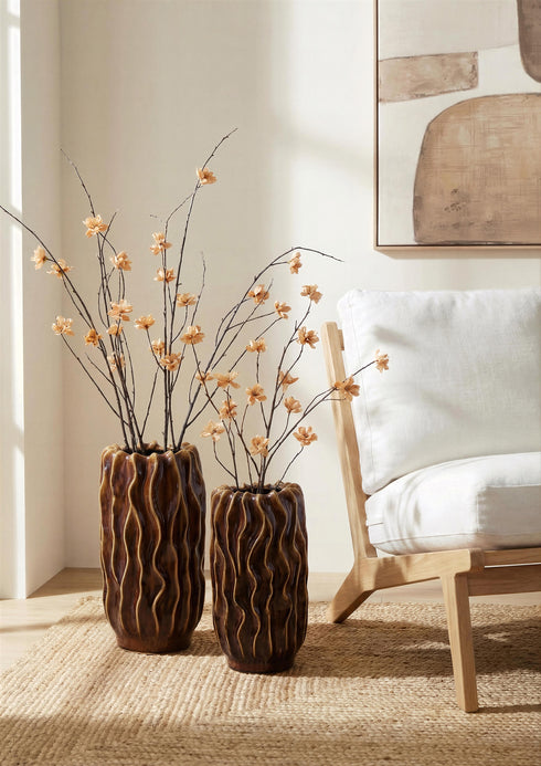 Wild Clay, Vase, dia26.5xH47cm, Dark Brown