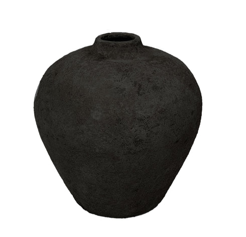 Toscana, Vase, dia27xH30cm, Black black