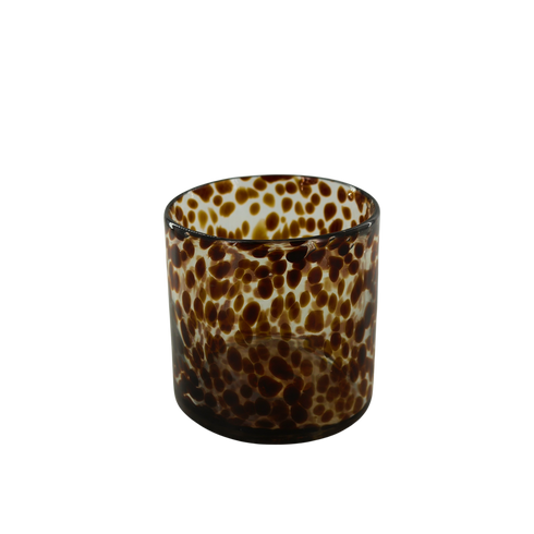 Quis, Candle holder, dia14,5xH14,5cm, White/Brown
