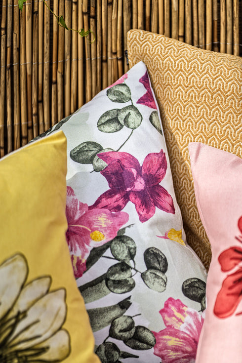 Loca, Cushion Cover, W50xL50cm, Green/Pink/Yellow,