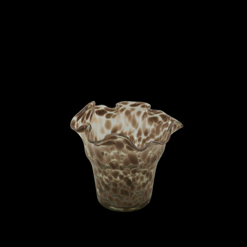 Macaw, Vase, H15xW19,5cm, White/Dark grey