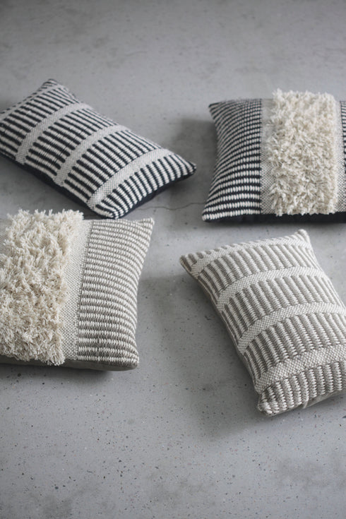 Bilbao, Cushion Cover, H30xW50cm, Black/Beige