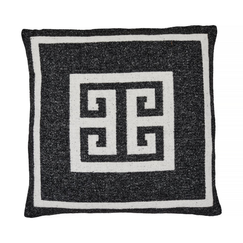 Lugano, Cushion Cover, H45xW45cm, Charcoal/Off White