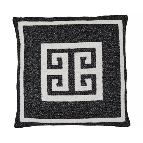 Lugano, Cushion Cover, H45xW45cm, Charcoal/Off White