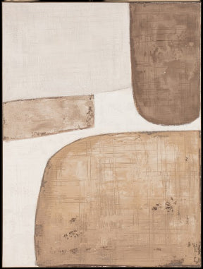 Ellis, Painting, H120xW90xD3,8cm, Light brown