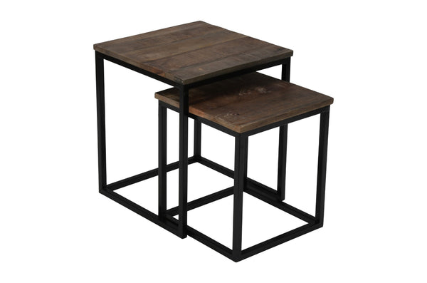 GEO 1009G, Nest of Tables, Solid Mango French Grey