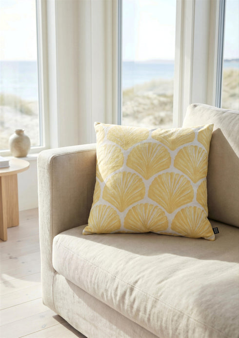 Helix, Cushion Cover, W50xL50cm, Interstellar Yellow/White