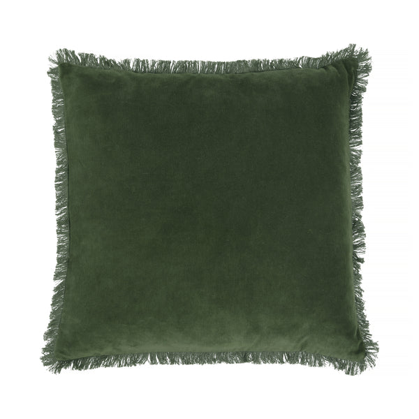 Freya, Cushion Cover, H50xW50cm, Dark Forest, Fringes