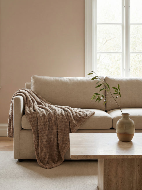 Dreamy, Throw, L180xW150cm, Taupe