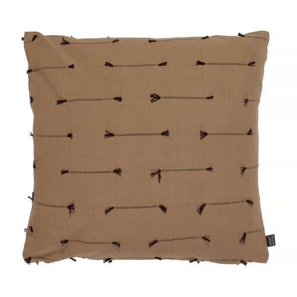 Ransvik, Cushion Cover, H50xW50cm, Black/Tobacco