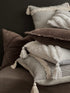 Freya, Cushion Cover, H50xW50cm, Dark Taupe, Fringes