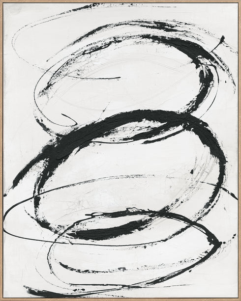 Between, Framed printing bamin canvas, H100xW80xD3.8cm, Black/white