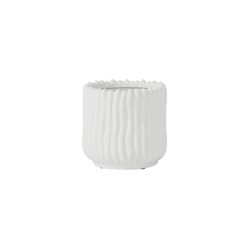 April, Pot, dia22xH21cm, Crisp White