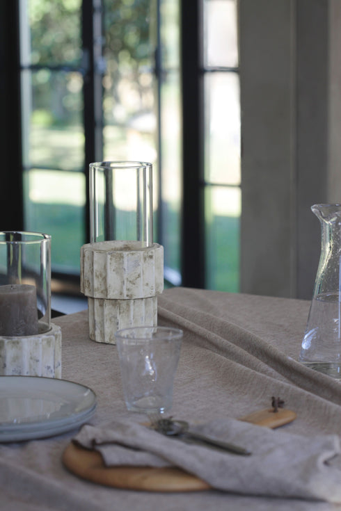 Nutchess, Lantern, dia11xH28cm, Patina White