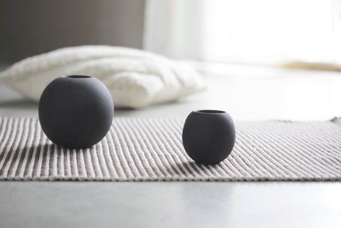 Pietro, Candle Holder, dia15xH14cm, Black