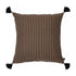Arild, Cushion Cover, H60xW60cm, Black/Tobacco, Thassels