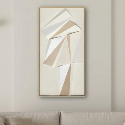 Delta, Paper Art, H120xW60xD4,5cm, Beige