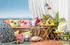 Pampas, Carpet, dia150cm, Coral Red
