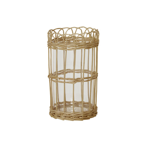 Braided, Lantern, H25xD14cm, Natural Brown