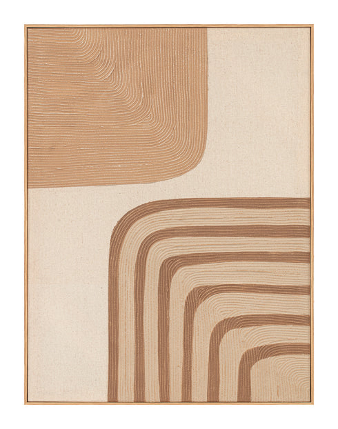 Mae, Painting, H80xW60xD3,8cm, Brown/Sand