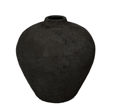 Toscana, Vase, dia27xH30cm, Black black