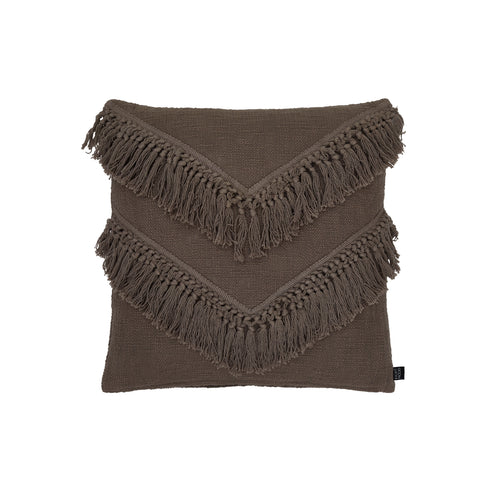 Fringles, Cushion Cover, H50xW50cm, Soft Brown