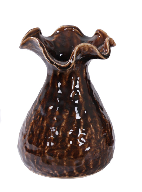 Nord, Vase, dia18xH25xW18cm, Dark Brown (mörkbrun)/Cocoa Brown