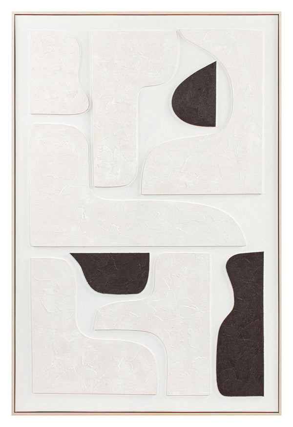 Cartus, 3D, Painting, H120xW80xD4,5cm, Black/White