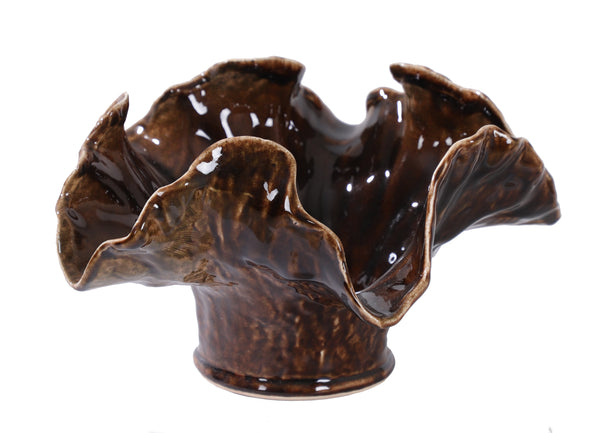 Coast, Vase, dia36xH20xW29cm, Dark Brown (mörkbrun)/Cocoa Brown