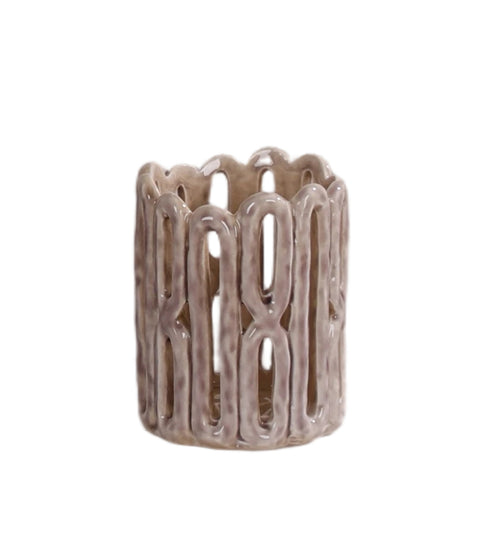 Nightbloom, Lantern, dia9.5xH11.5cm, Light brown