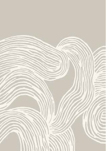 Lines, Canvas Print, H100xW70xD3cm, Sand/White