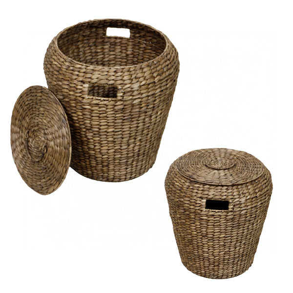 Hollow, Basket, dia49/36xH54/39cm, Dark Brown