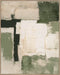 Texture, Framed printing soft gesso canvas with hand touch, H100xW80xD3.8cm, Green/white