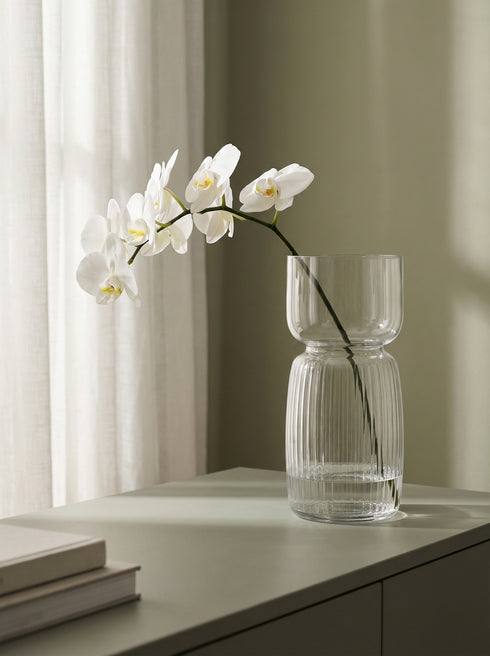 Zest, Vase, dia15xH28cm, Clear
