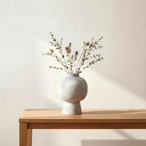 Oasis, Vase, dia25xH33cm, Sandy Grey