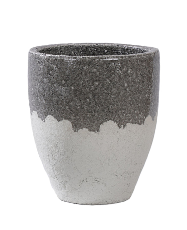 Clay, Pot, dia23.5xH27xW23.5cm, Grey/Off White