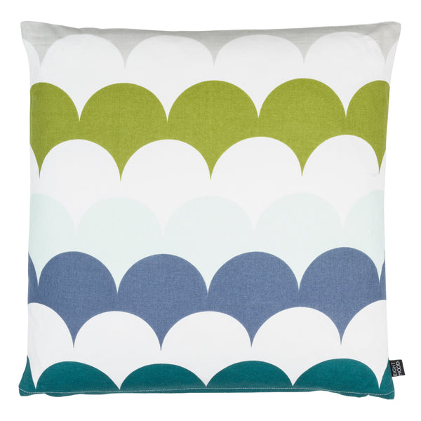 Harley, Cushion, 50x50 cm, Blue/Green/MuLighti, Feather Filling