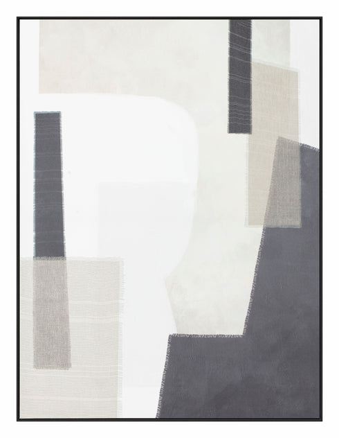 Brico, Painting, H100xW76xD3,8cm, Grey/White