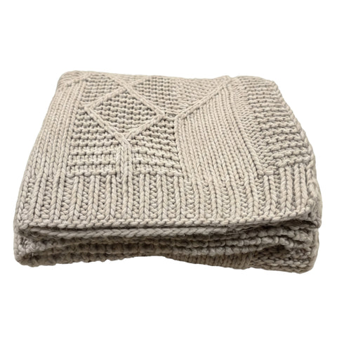 Luca, Throw, L152xW127cm, White/White Washed