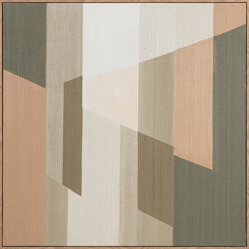 Leo, Canvas Print, H100xW100xD3,8cm, Green/Brown