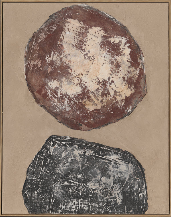 Shore, Painting, H100xW80xD3,8cm, Chestnut/Peanut/Nut