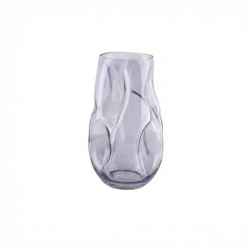 Adela, Vase, dia17xH27cm, Grey (grå)Metallic/Natural Grey/Silver