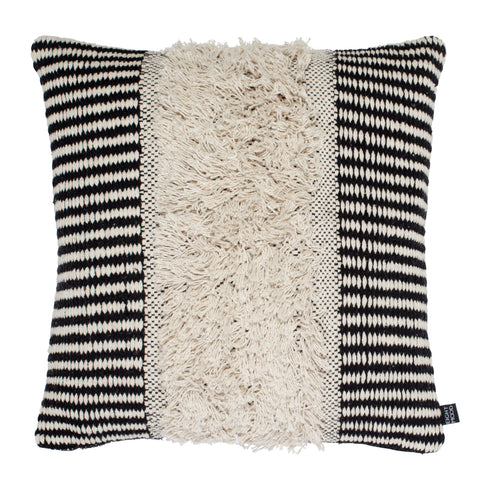 Lisboa, Cushion cover, H45xW45cm, Black/Beige