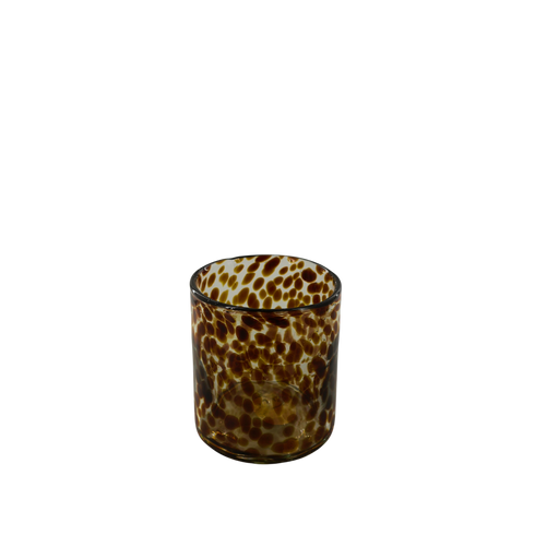 Quis, Candle holder, dia12xH14cm, White/Brown
