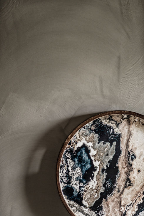 Temper, Tray, dia50xH6 cm, Dark Brown /MuLighti