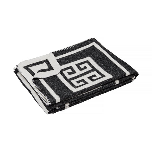 Lugano, Throw, W138xL184cm, Charcoal/Off White