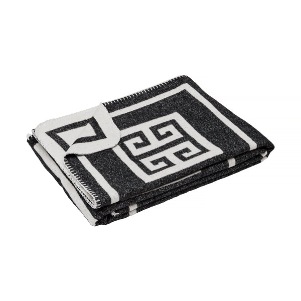 Lugano, Throw, W138xL184cm, Charcoal/Off White