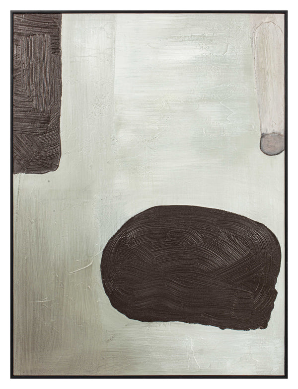 Bork, Hand Painting, H120xW90xD3,8cm, Beige/Oatmeal/Light Beige/Shellsea/Mushroom